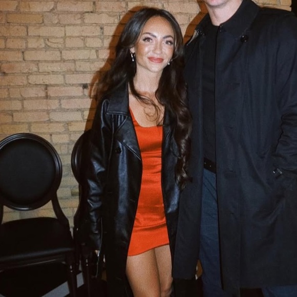 Princess Polly Sleek Red Satin Mini Dress - Picture 4 of 6